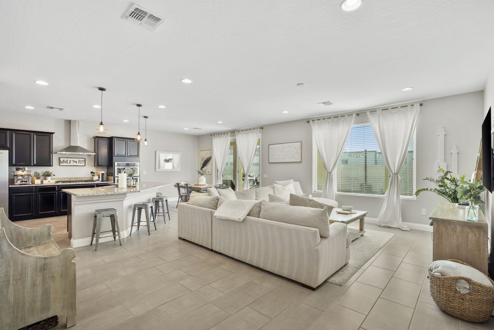 The main level is a single open room.