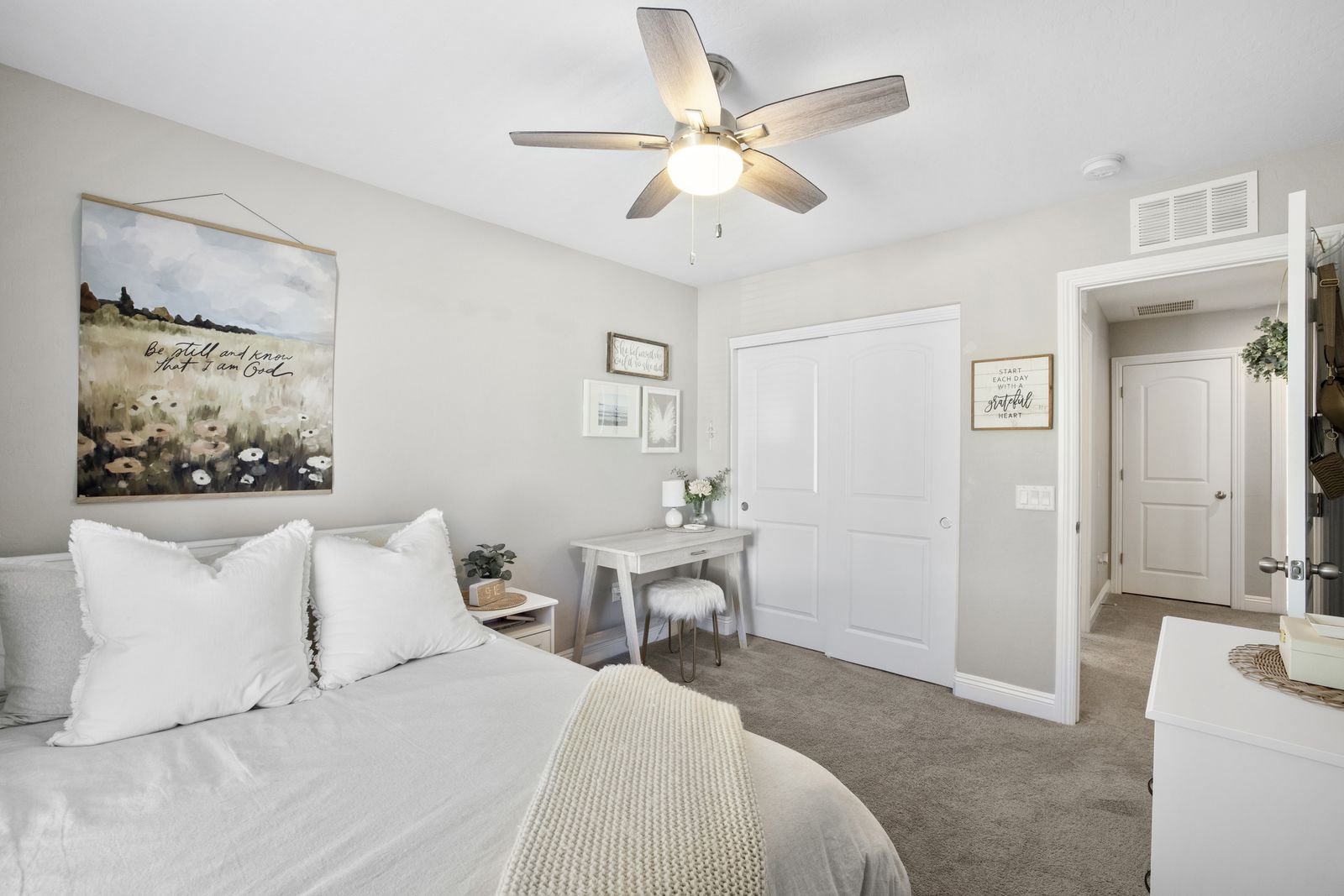 Secondary bedroom and closet.